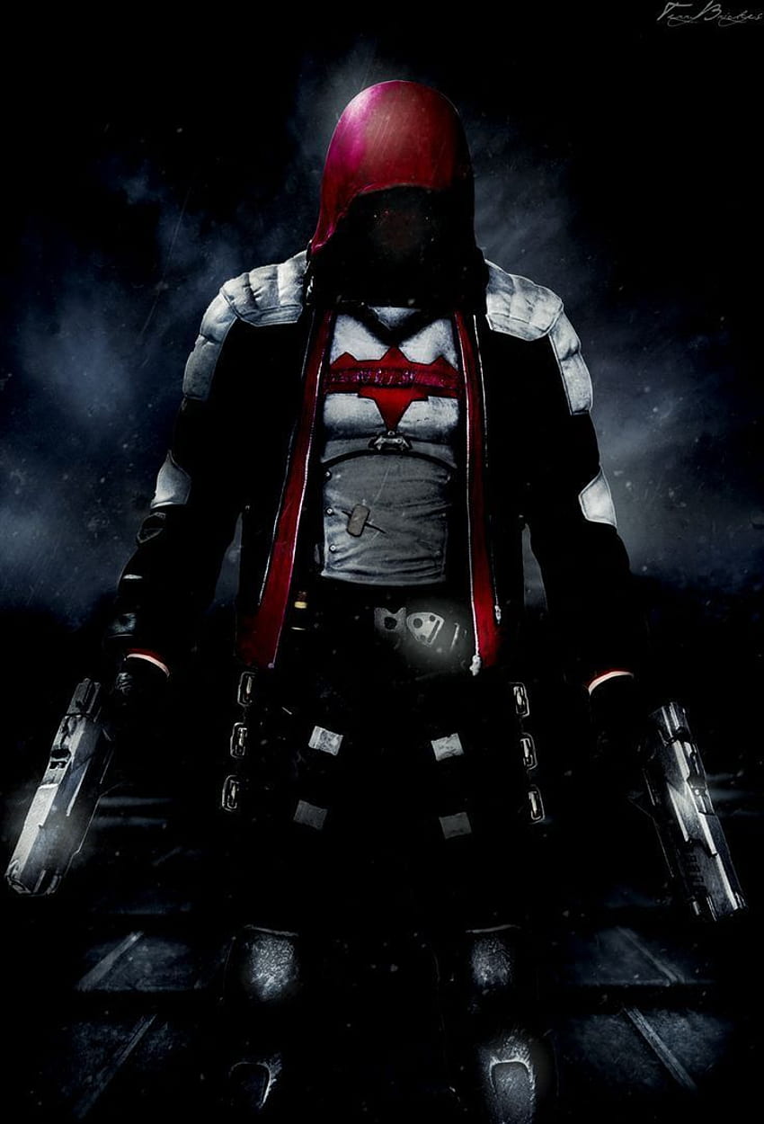 Red Hood Arkham Knight, Red HUD HD phone wallpaper