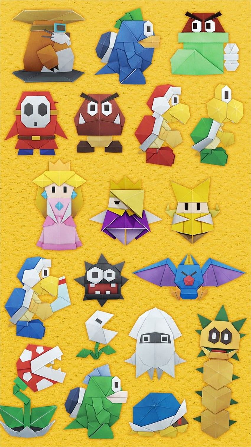 ¡Paper Mario: The Origami King nuevo teléfono de LINE de Nintendo! : NintendoSwitch, Personajes de Mario fondo de pantalla del teléfono