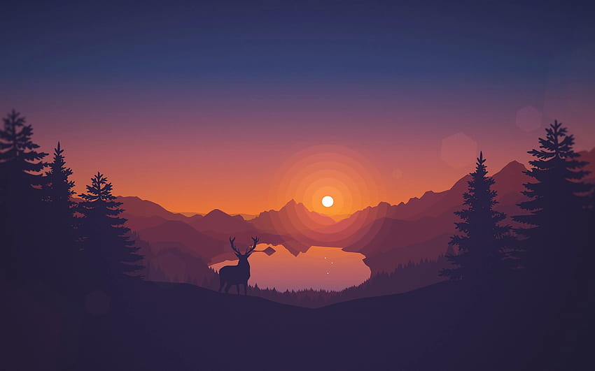 Lakeview Sunset Dream, Lakeview, sunset - High Resolution . Обои андроид, Абстрактное, Фоновые рисунки, Chill HD wallpaper