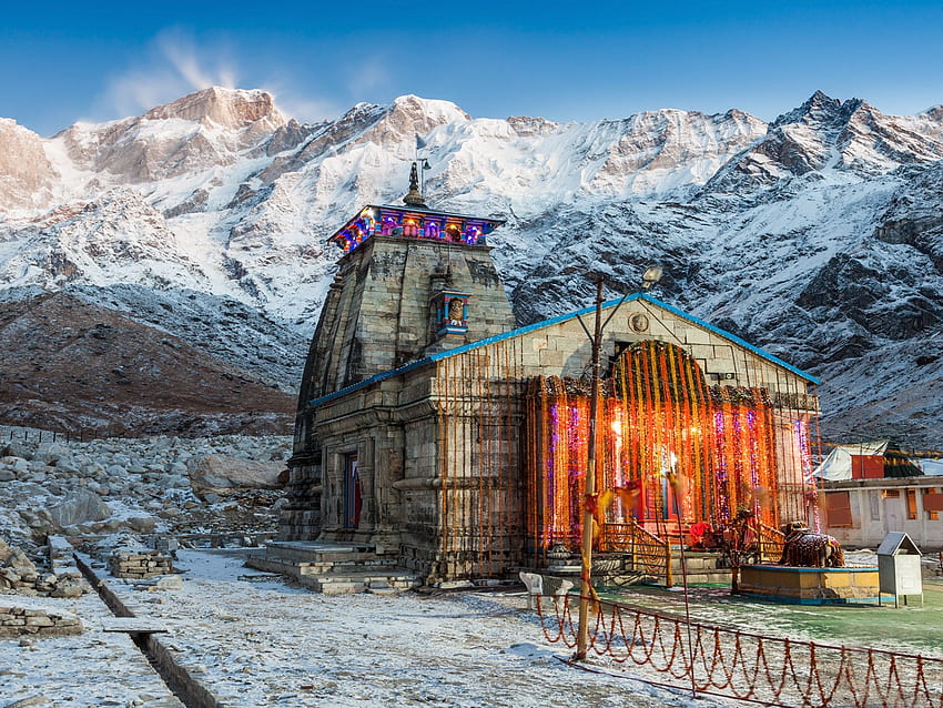 Como o templo Kedarnath sobreviveu ao dilúvio e 400 anos sob a neve. Condé Nast Traveler Índia papel de parede HD