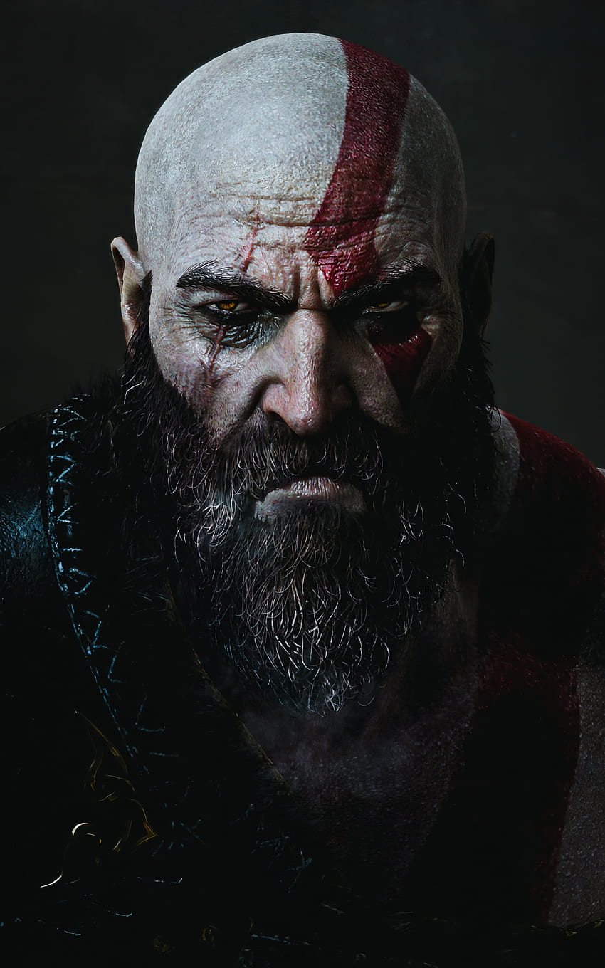 Kratos, mata, rahang wallpaper ponsel HD
