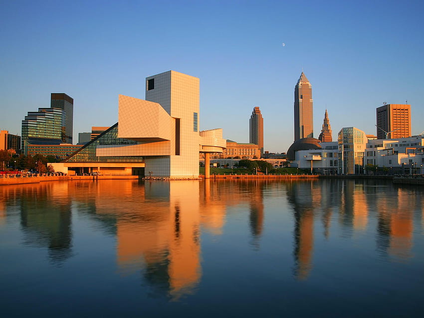 cleveland, oh. graphy - Downtown Cleveland at Sunset, Cleveland Ohio HD wallpaper