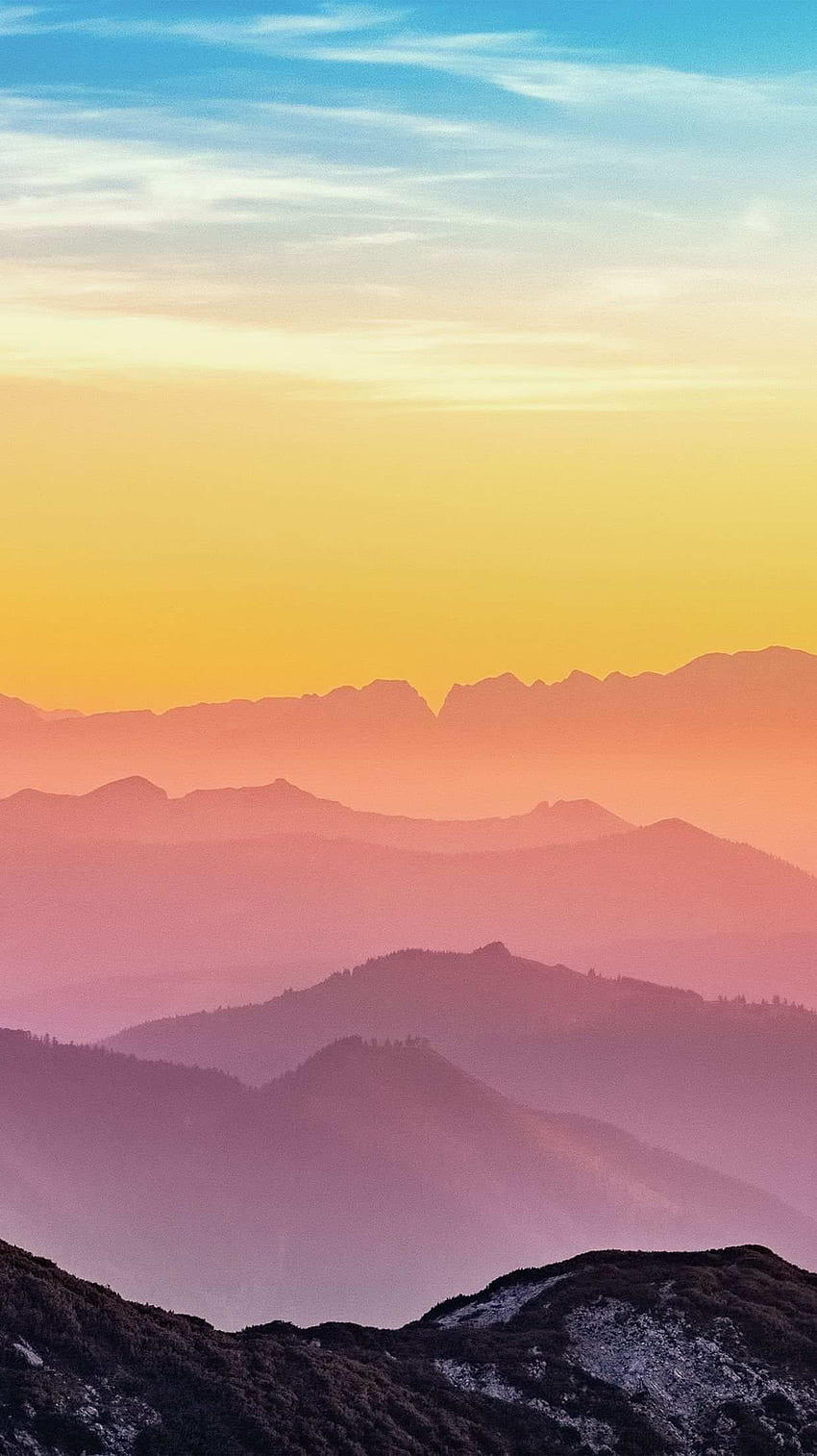 Morning Mountains Sunshine Fresh - Android, vista de la mañana fondo de pantalla del teléfono