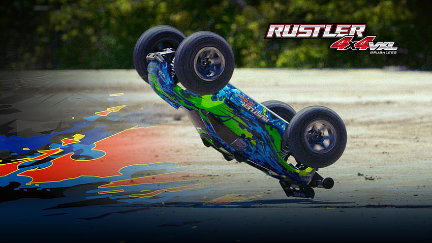 Traxxas Rustler 4X4 VXL. RC Stadium Truck HD wallpaper