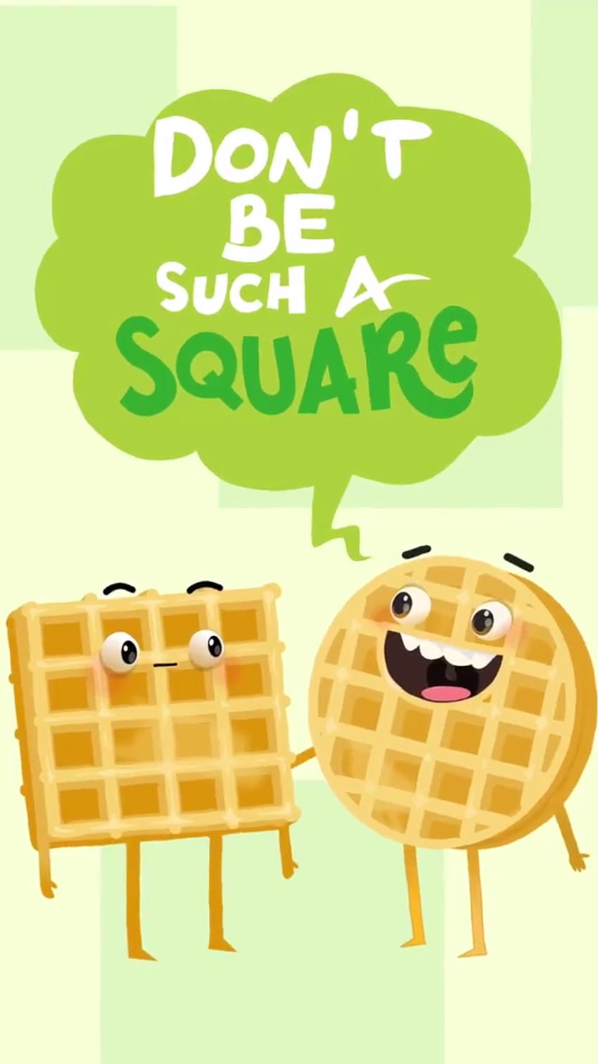 Don't be such a square- waffle puns, Food puns,, Cartoon Waffles HD phone wallpaper