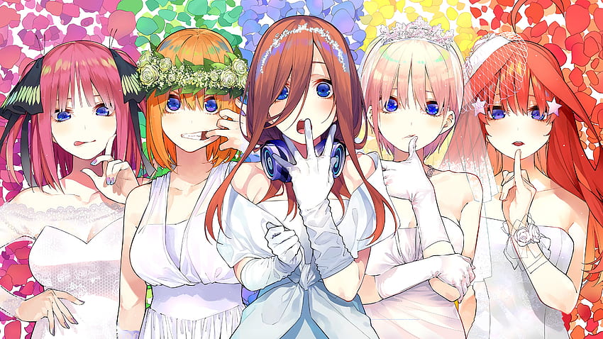 My quintuplets ! The final version of the bride covers mix : 5ToubunNoHanayome, Fuutarou HD wallpaper