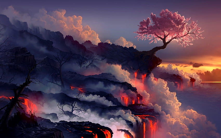 Pemandangan, Pohon, , Sakura Wallpaper HD