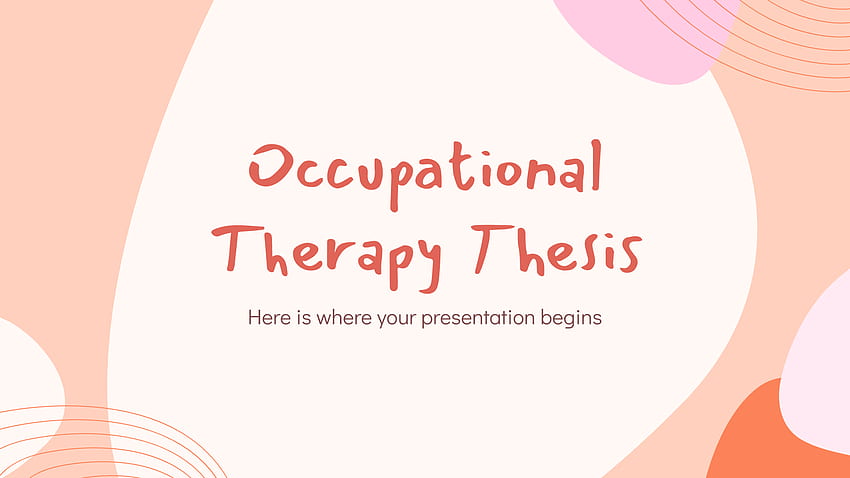 Plantilla PPT y diapositivas de Google para tesis de terapia ocupacional fondo de pantalla