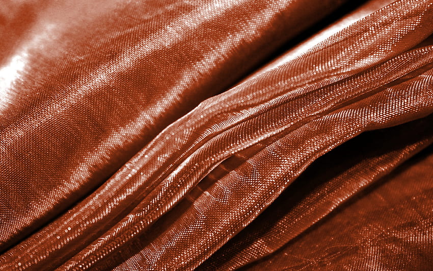 brown wavy fabric background, , wavy tissue texture, macro, brown textile, fabric wavy textures, textile textures, fabric textures, brown backgrounds, fabric backgrounds HD wallpaper