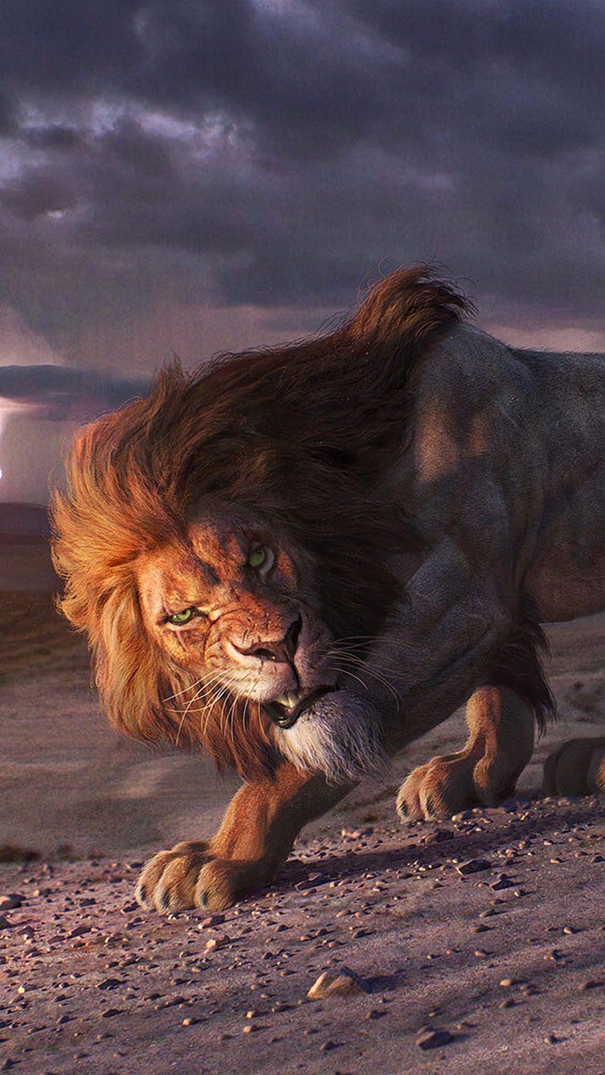 Danger Lion, Lion Art HD phone wallpaper