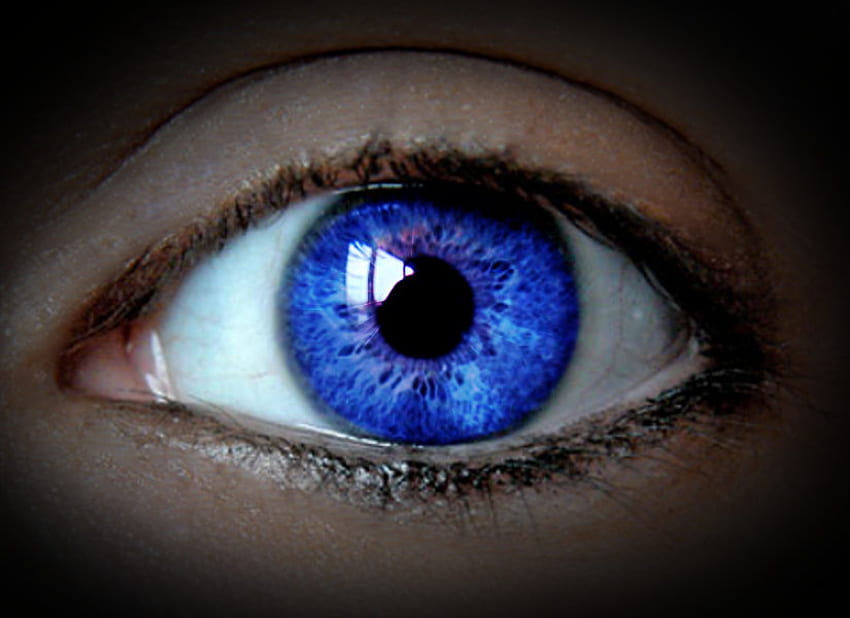 Depth of the Eye, blue, eye, dark, secret HD wallpaper