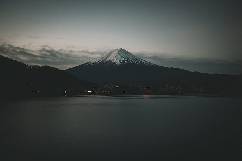 Monte Fuji, Japão, Natureza, Neve, Água, Árvores • For You For & Mobile, Monte Fuji Estético papel de parede HD