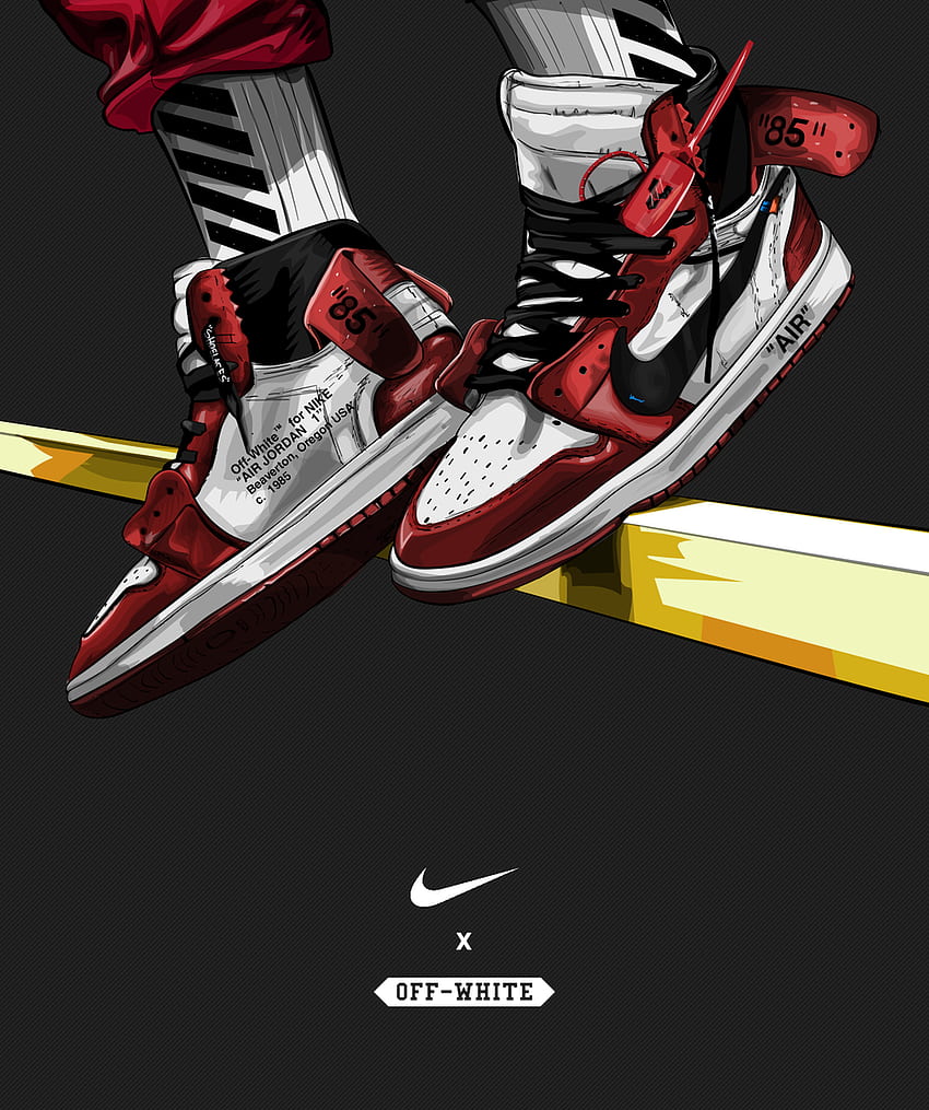 Zapatos Nike de dibujos animados, zapatilla de deporte de dibujos animados  fondo de pantalla del teléfono | Pxfuel