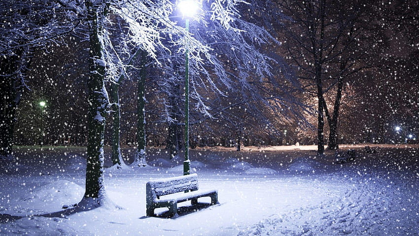 Сняг , Красив снеговалеж за HD тапет