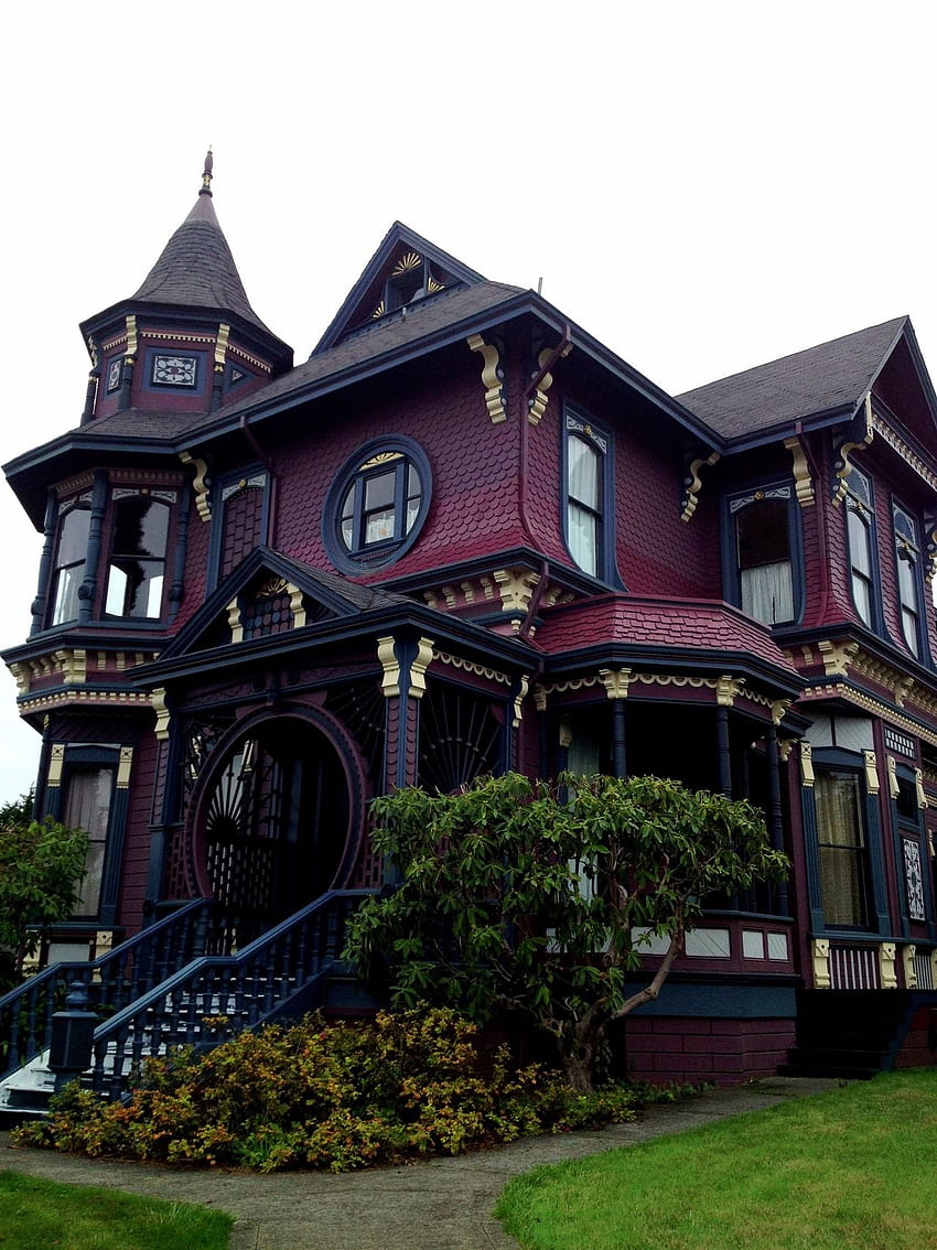 Maison de style victorien gothique, vieilles maisons Fond d'écran de téléphone HD