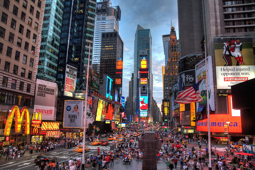 Times Square - Manhattan - Nova York - EUA, EUA, Nova York, Manhattan, Nova York, Cidades papel de parede HD