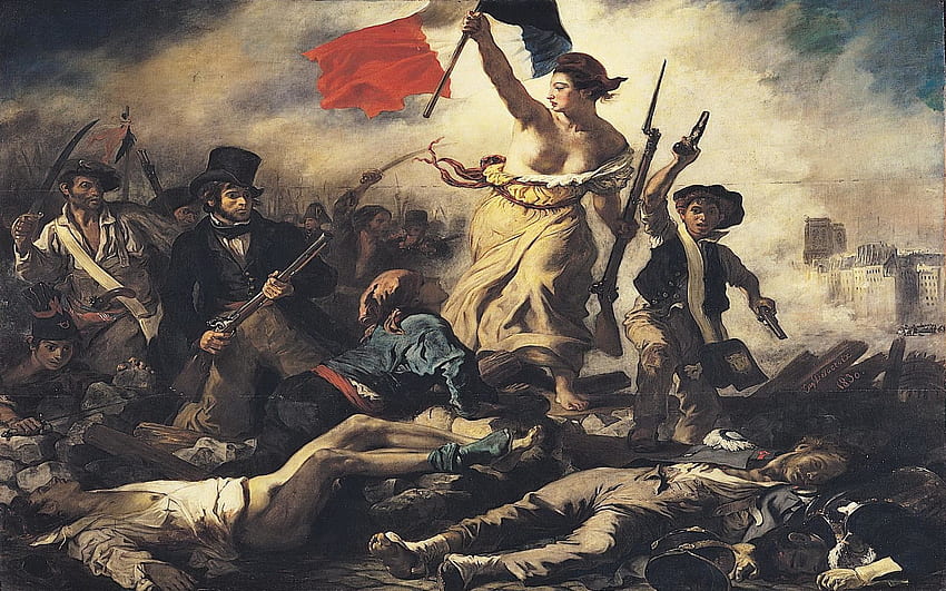 liberty-leading-the-people-eugene-delacroix-painting · Rewolucja FrancuskaAmerykańska ... Tapeta HD