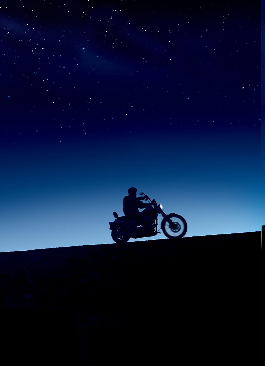 Evening, bike ride, silhouette, sunset HD phone wallpaper