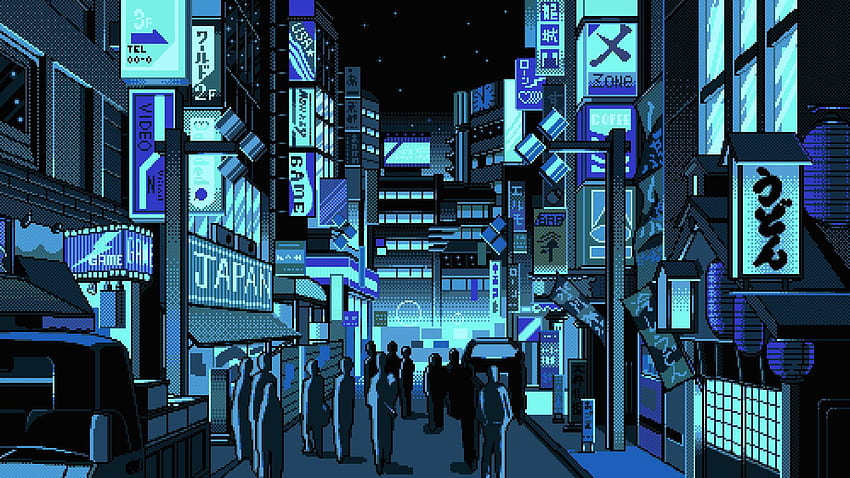 City Japan Anime, Gedung Jepang Wallpaper HD
