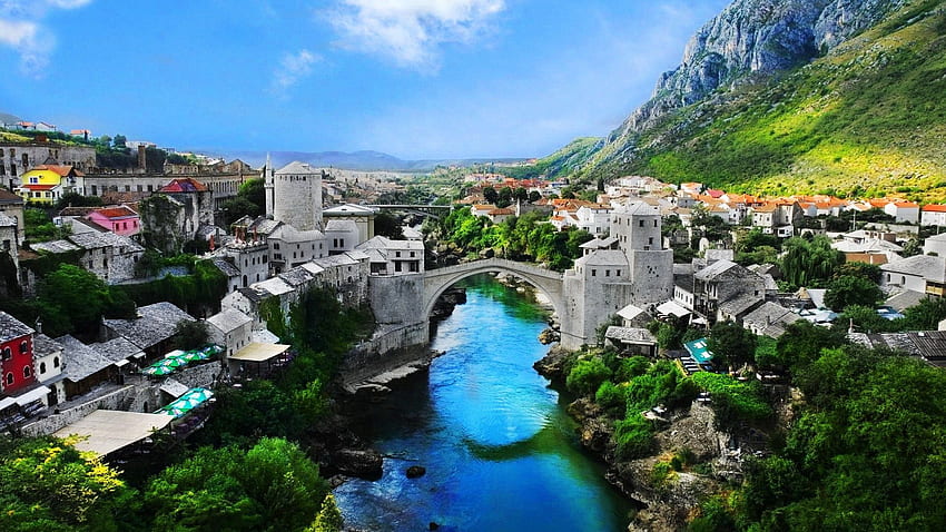Landscape, Cities, Nature, Bosnia And Herzegovina, Mostar Old Town, Mostar HD wallpaper