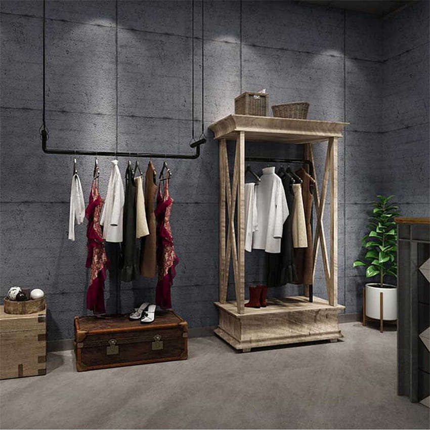 beibehang estilo industrial retrô cinza cimento liso, roupas Papel de parede de celular HD