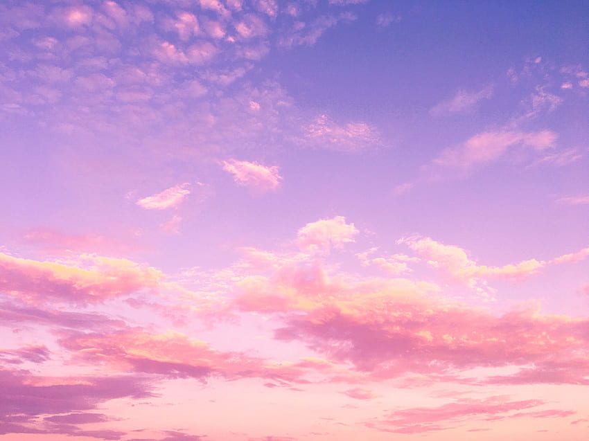 Śliczne błękitne niebo, błękitne i fioletowe niebo Tapeta HD
