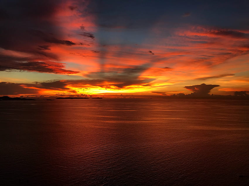 Natur, Sonnenuntergang, Himmel, Meer, Dämmerung, Wolken, Horizont, Abenddämmerung HD-Hintergrundbild