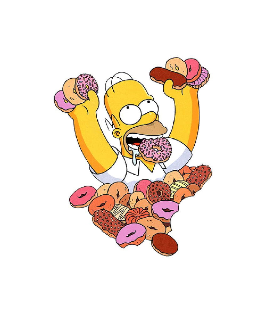 Тениска Homer Simpson Donut през 2020 г. Simpsons donut, Homer, Homer Donuts HD тапет за телефон
