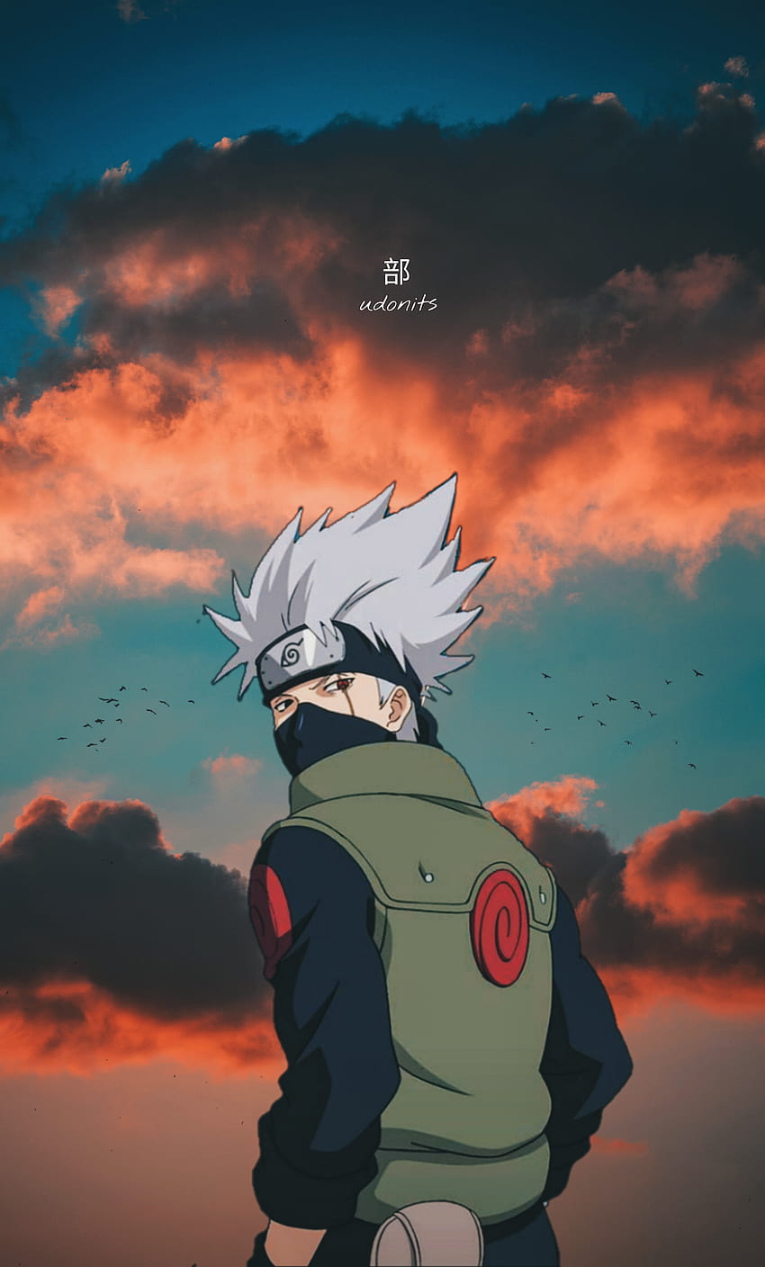 Naruto Kakashi Hatake & Pink Moon Wallpaper - Kakashi Wallpaper