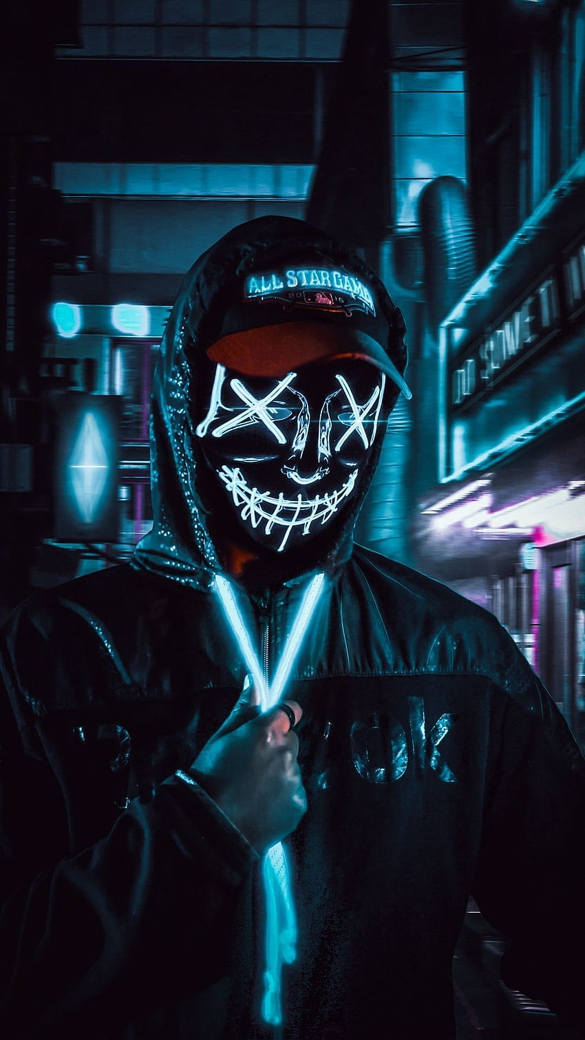 Anonymous Hacker , Neon Hacker HD phone wallpaper