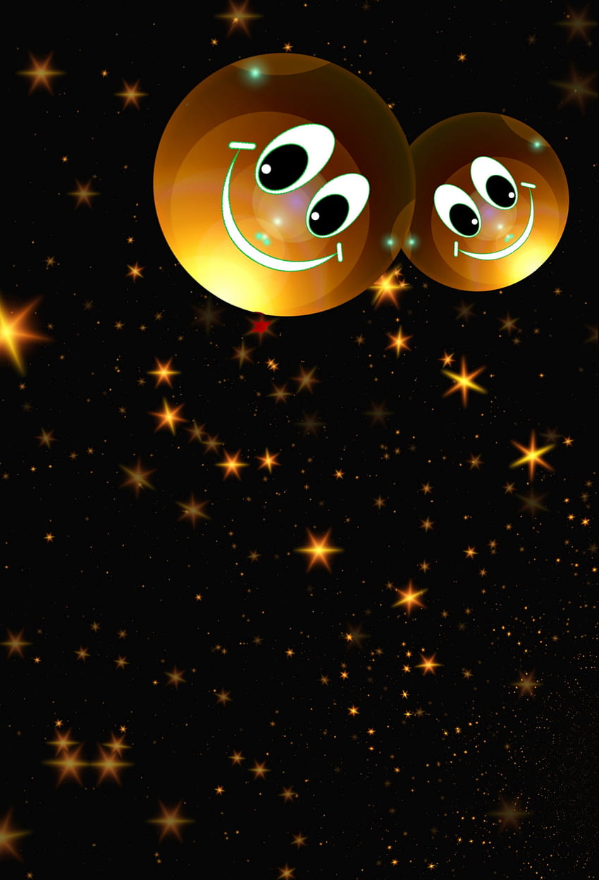 Kunst, Sterne, Lächeln, Glücklich, Smileys, Emoticons HD-Handy-Hintergrundbild