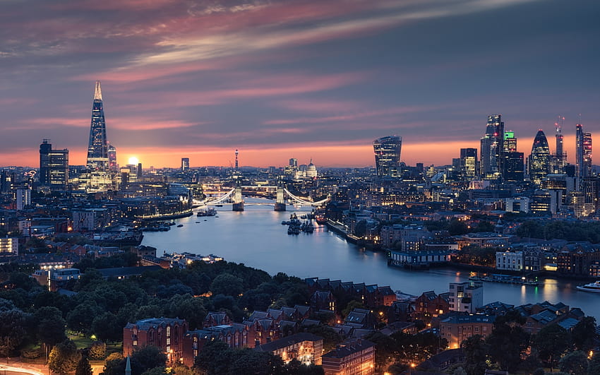 Hermosa vista de la ciudad de Londres , europeo fondo de pantalla