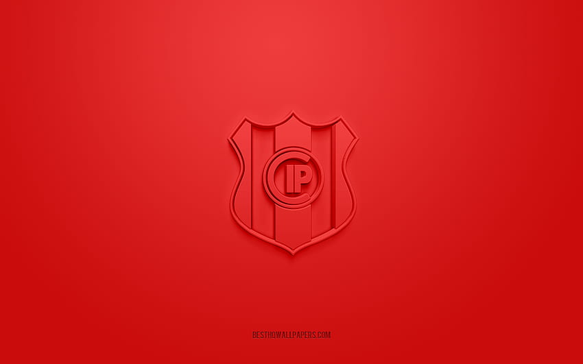 Club Atletico Independiente, creative 3D logo, red background, 3d