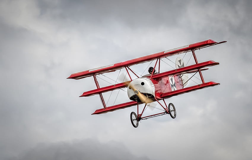aviation, army, the plane, the red Baron, Triplane for , section авиация HD wallpaper