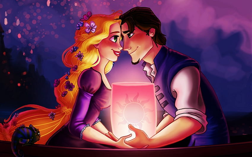 ... Tangled, Rapunzel, Flynn, lights, Rapunzel, Tangled, Flynn, princess HD wallpaper