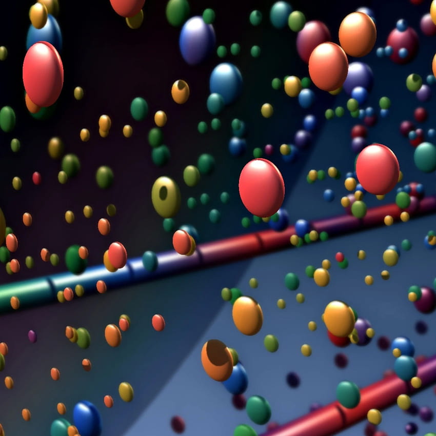 Many colorful balls in the air HD phone wallpaper