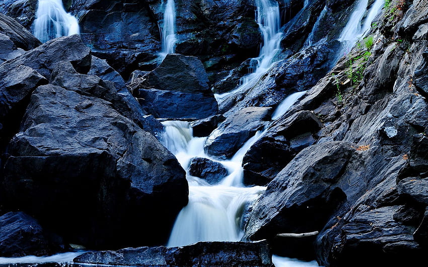 自然, 岩, 滝, 流れ, ストリーム 高画質の壁紙