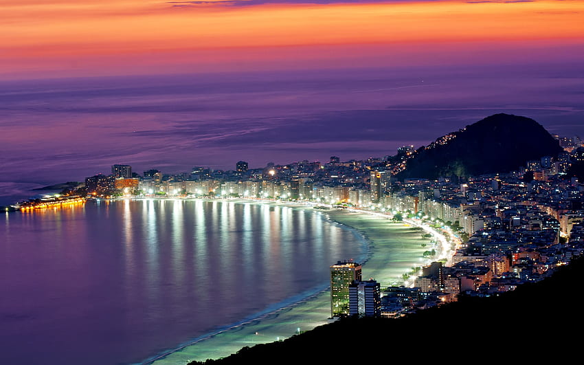 Copacabana Sahili Brezilya Rio HD duvar kağıdı