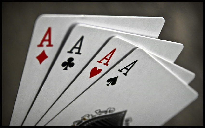 Cuatro de una clase, juego de cartas de 4 as fondo de pantalla