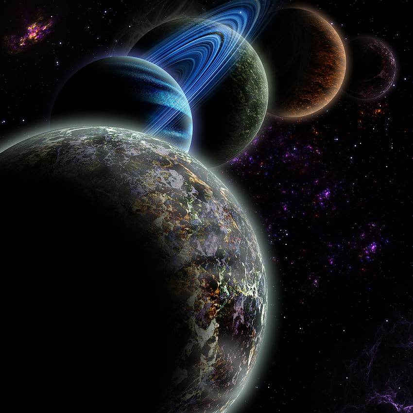 Planetas, Universo, Estrelas, Galáxia Papel de parede de celular HD