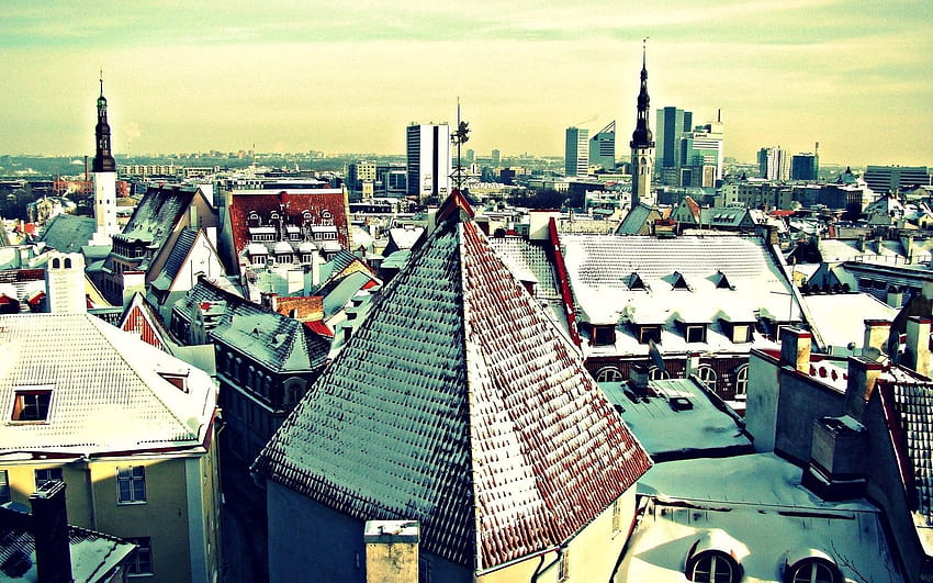Cities, Winter, Snow, Tower, Roof, Roofs, Vane HD wallpaper