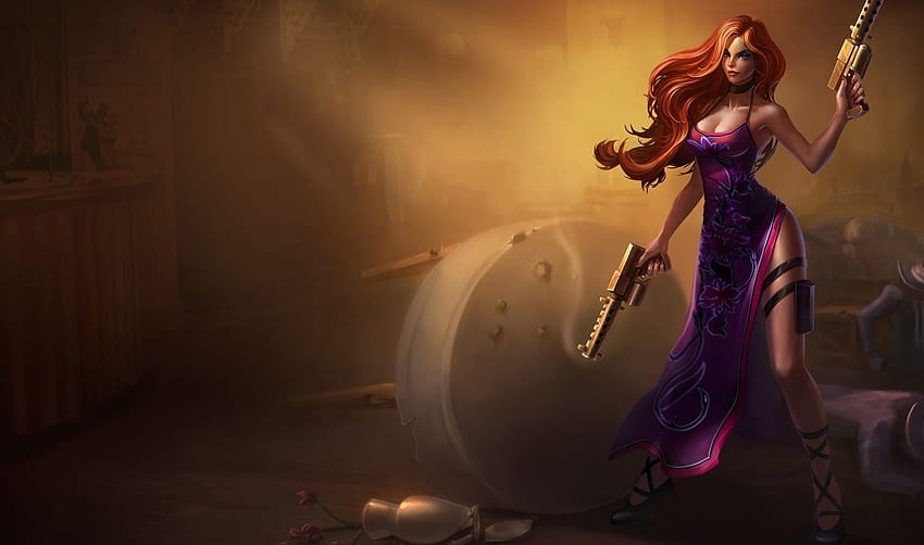 miss fortune. Splash for Secret Agent Miss Fortune skin, available in Chinese. Miss fortune, League of legends, Splash HD wallpaper