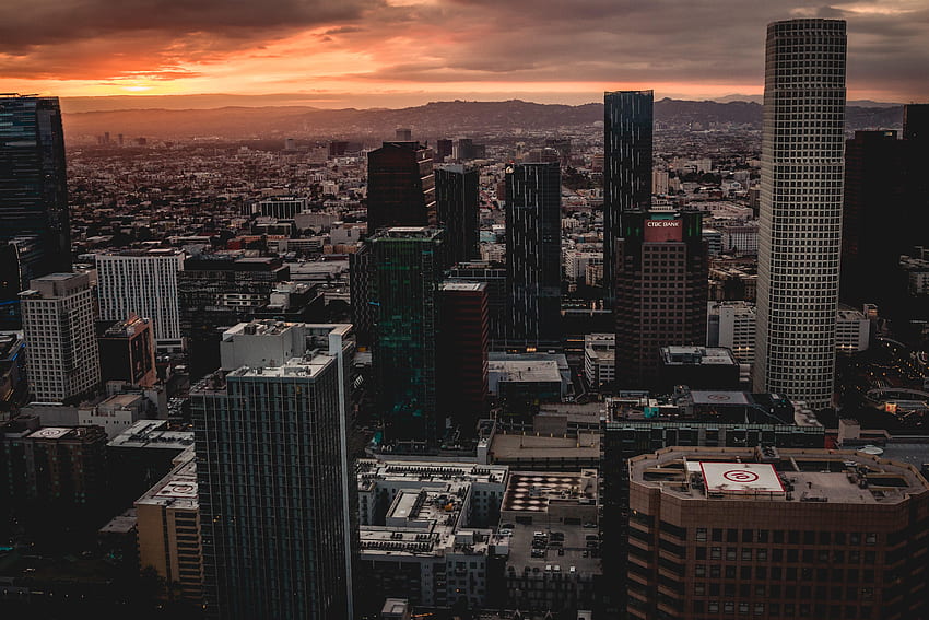 Cities, Sunset, City, Building, View From Above, Horizon HD wallpaper ...