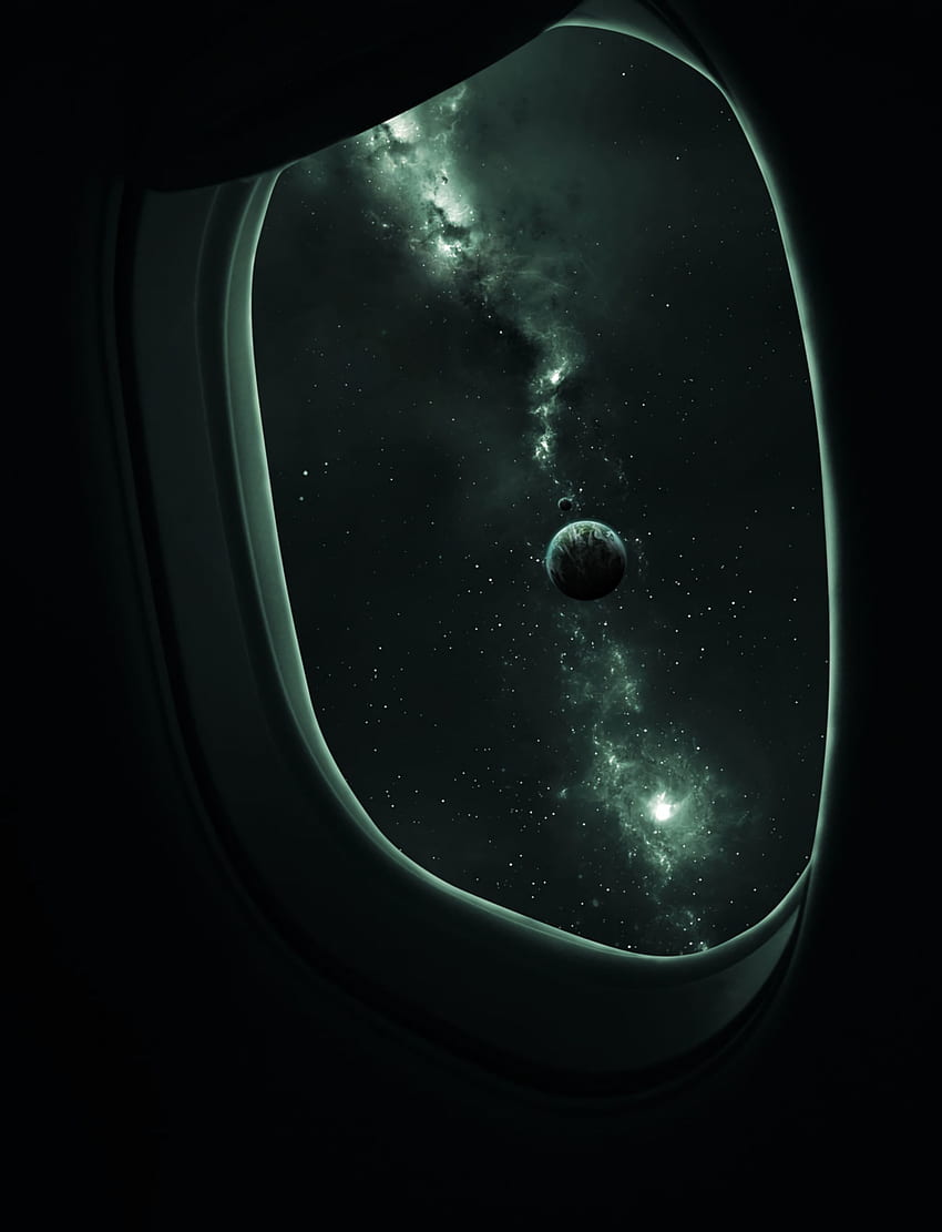 Planets, Universe, Stars, Porthole HD phone wallpaper