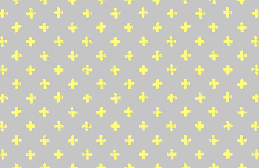 Yellow and Grey Cross Pattern Mural, Pastel Cross HD wallpaper