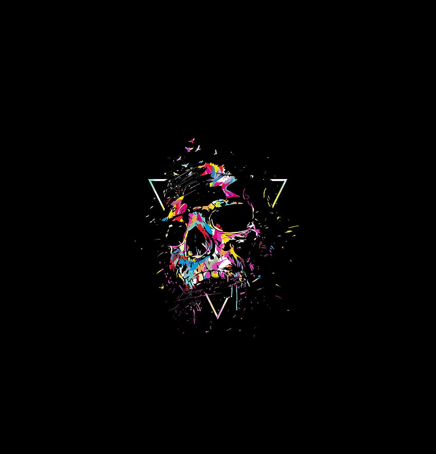 Skull, multi-color, sketch art HD phone wallpaper | Pxfuel