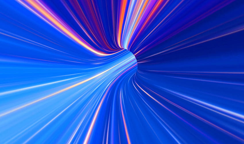 Waves, spectrum, colorful, tunnel HD wallpaper