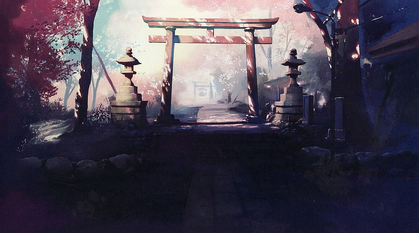 Japanese memories shrine makoto shinkai 5 centimeters per second, Japan Anime HD wallpaper