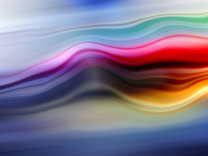 color waves, blue, green, red, yellow HD wallpaper