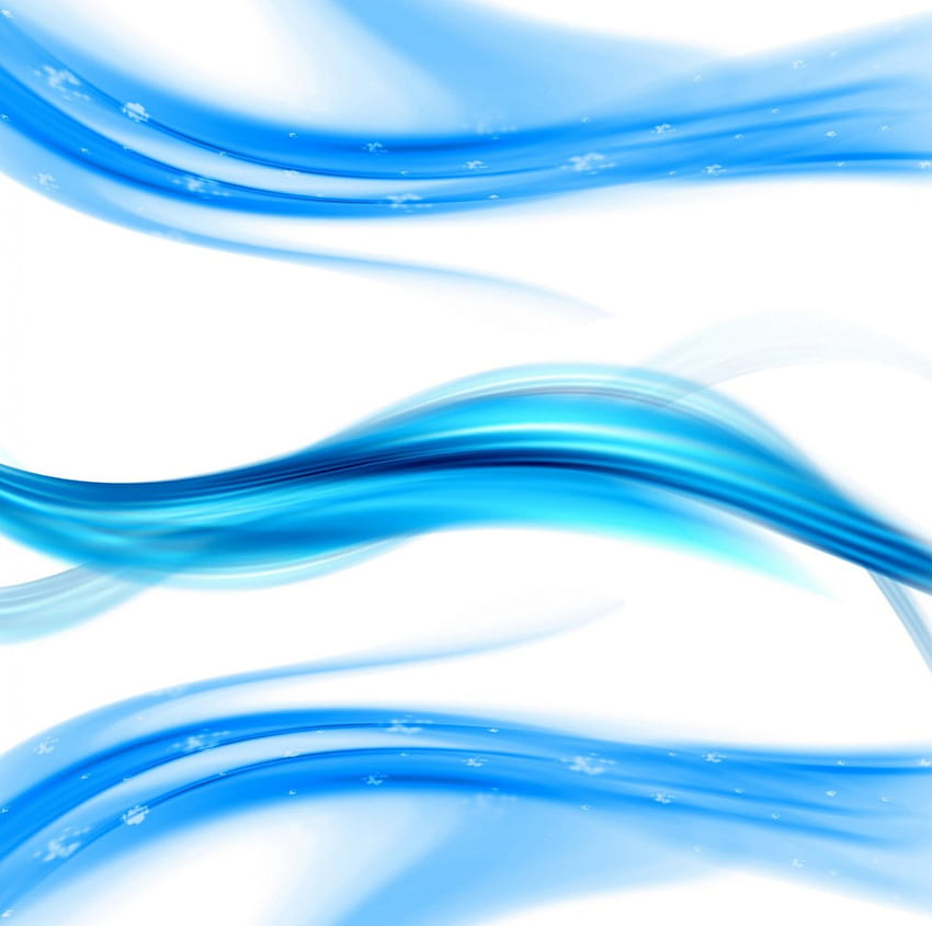 シアンの波、青、グラデーション、白、波、抽象、シアン 高画質の壁紙